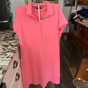 Lands' End Pink Midi Dress